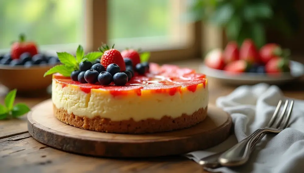 Genieße einen leckeren Low Carb Quarkkuchen nach diesem Rezept