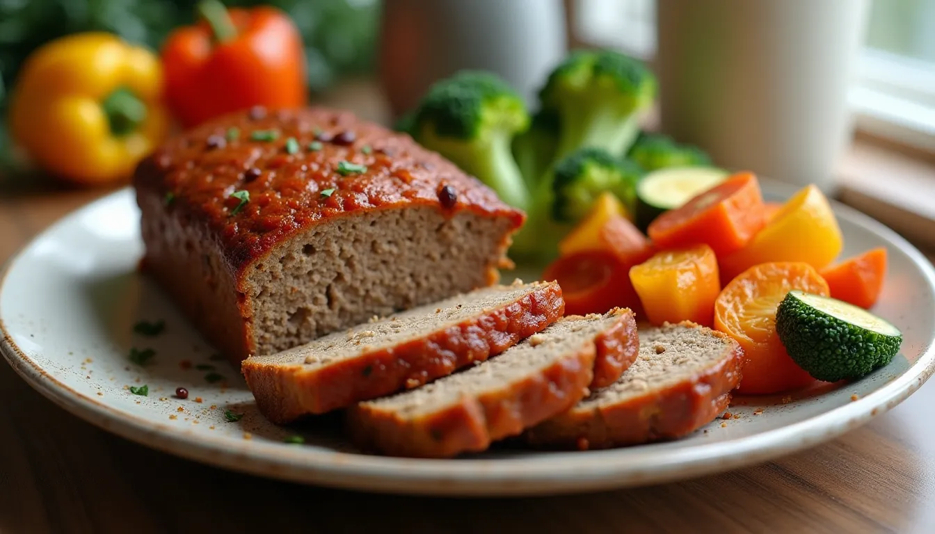 Gesunder Low Carb Hackbraten mit Gemüse - deftiger Genuss ohne Kohlenhydrate