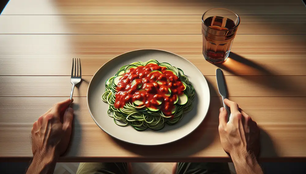 schnelles-low-carb-abendessen-zucchini-nudeln-mit-tomatensauce